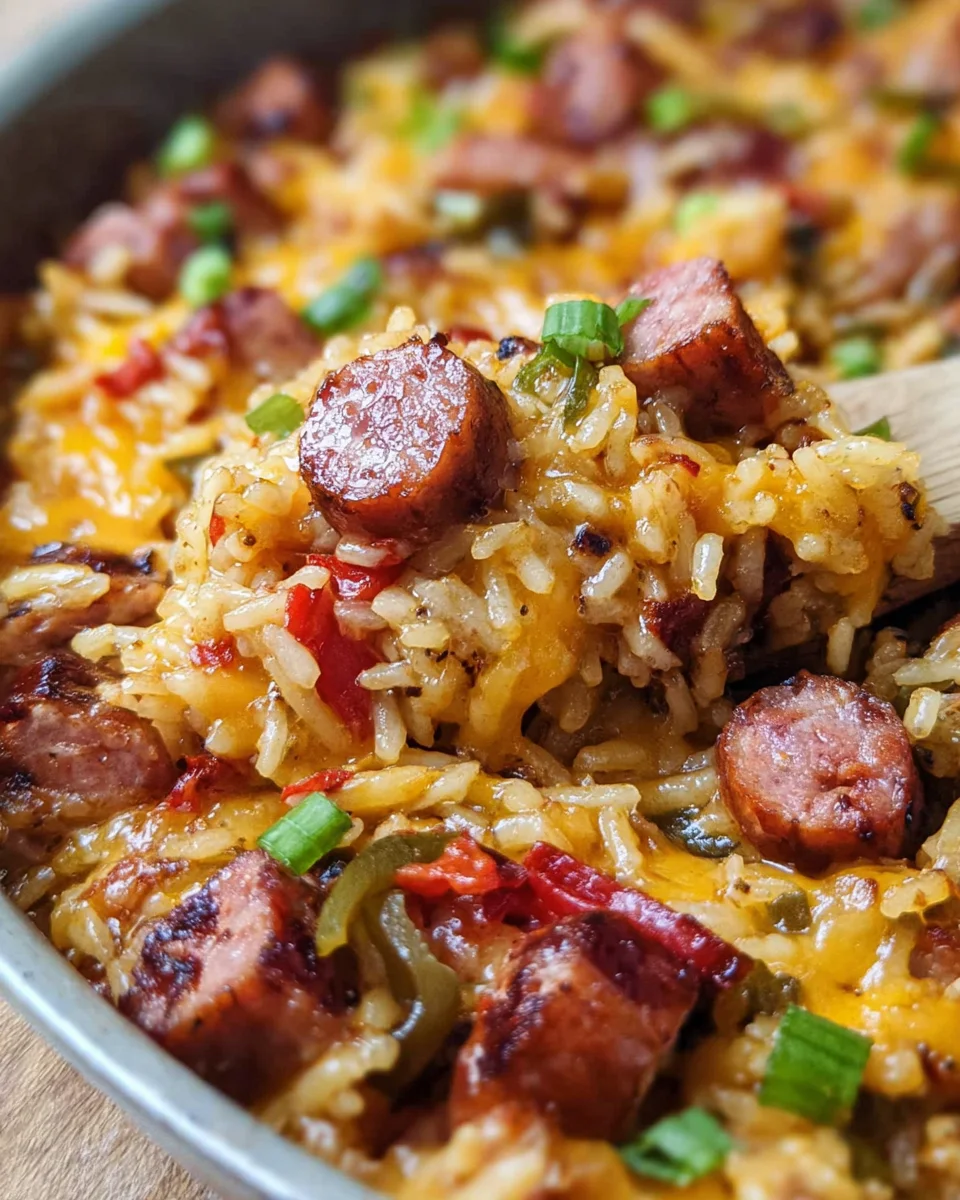 Cheesy Sausage and Rice Casserole 22 Cheesy