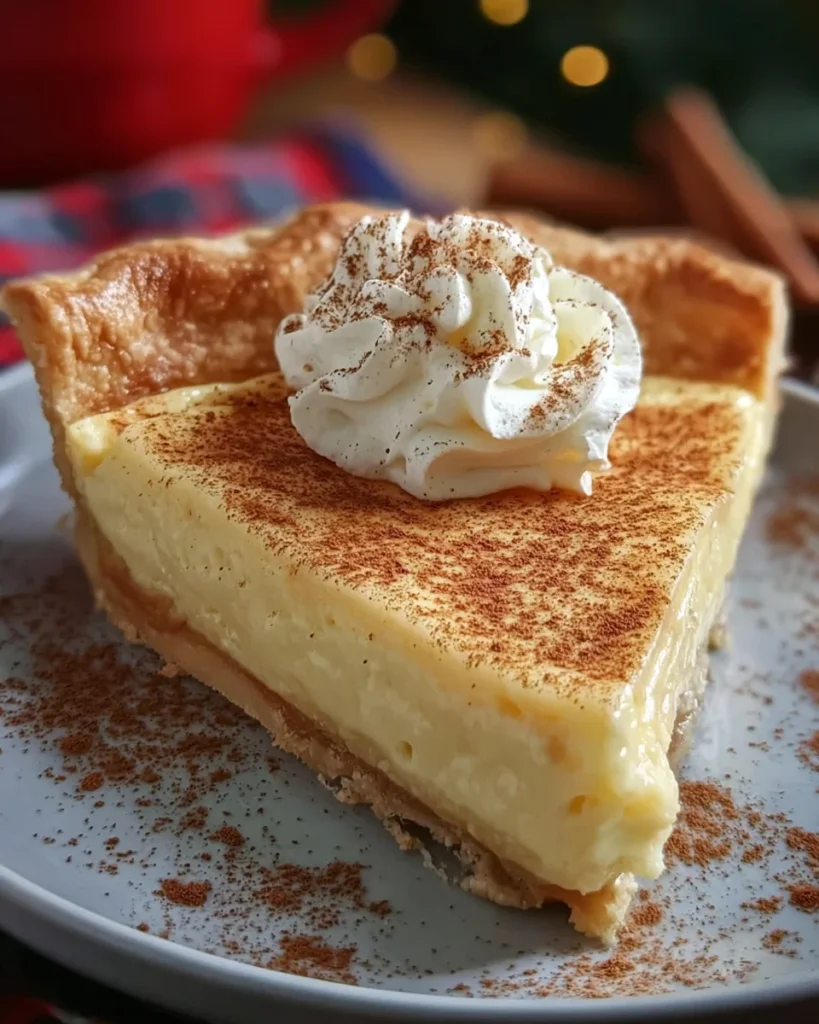 Christmas Eve Cinnamon-Vanilla Creamy Custard Pie Recipe