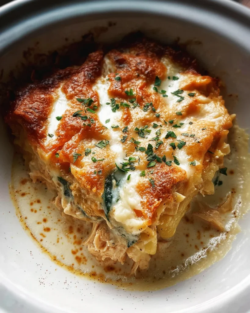 Crock Pot Chicken Lasagna