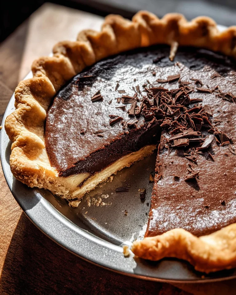 Dark Chocolate Chess Pie