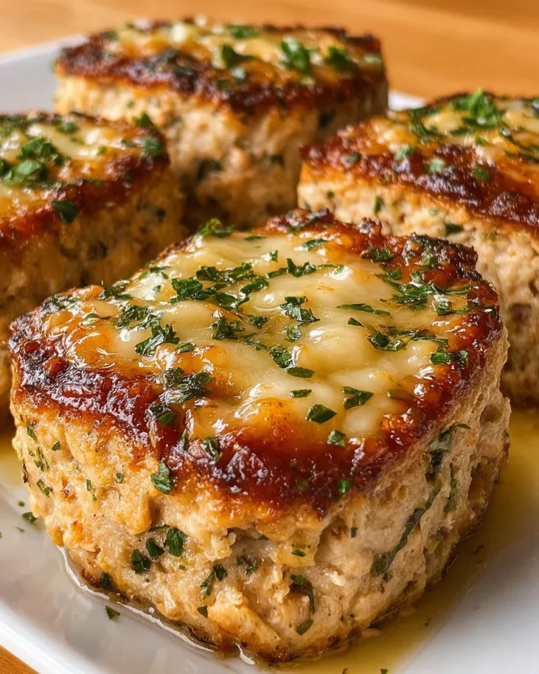 Garlic Parmesan Chicken Meatloaves