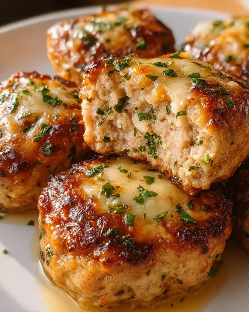 Garlic Parmesan Chicken Meatloaves 4