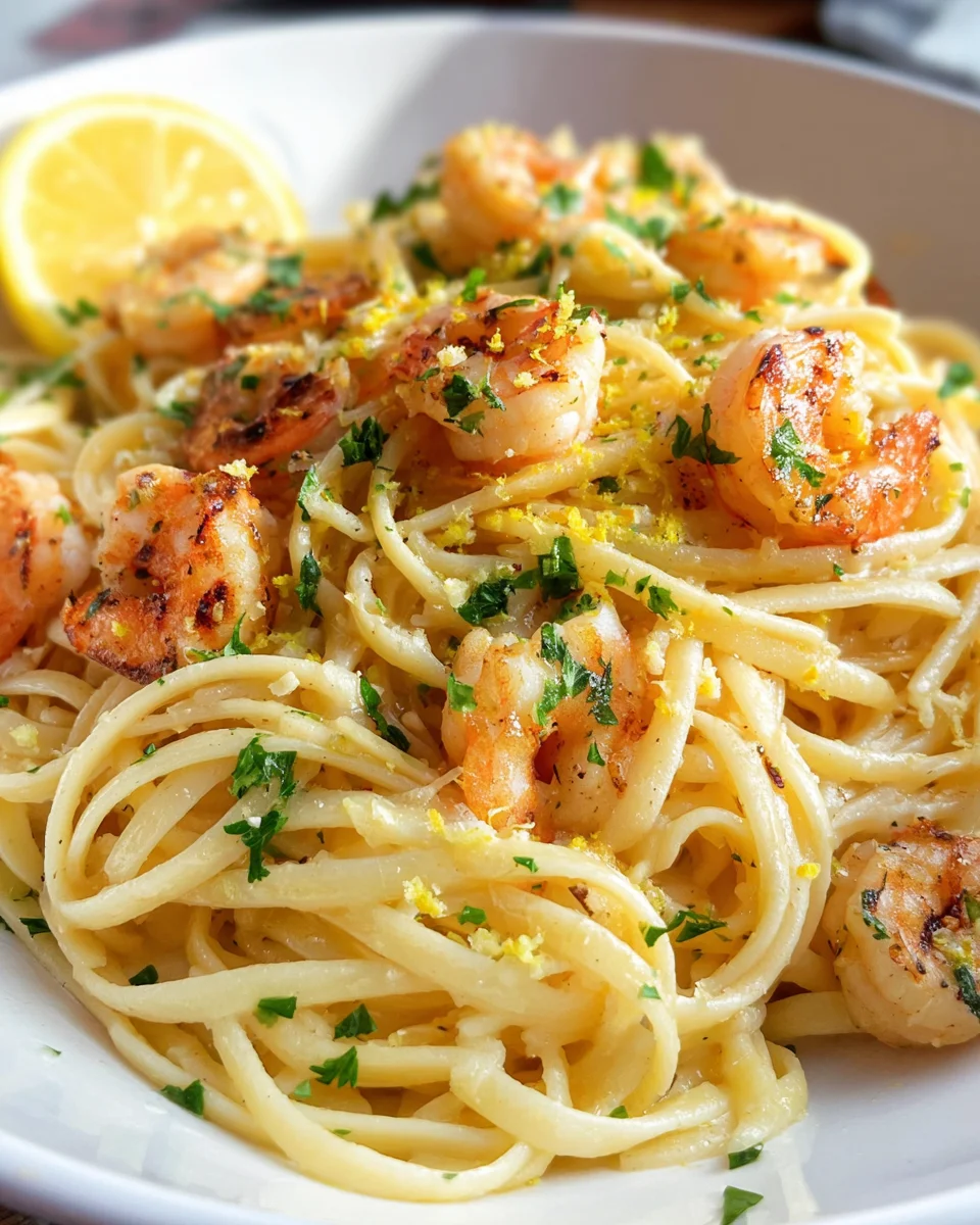 Lemon Shrimp Pasta
