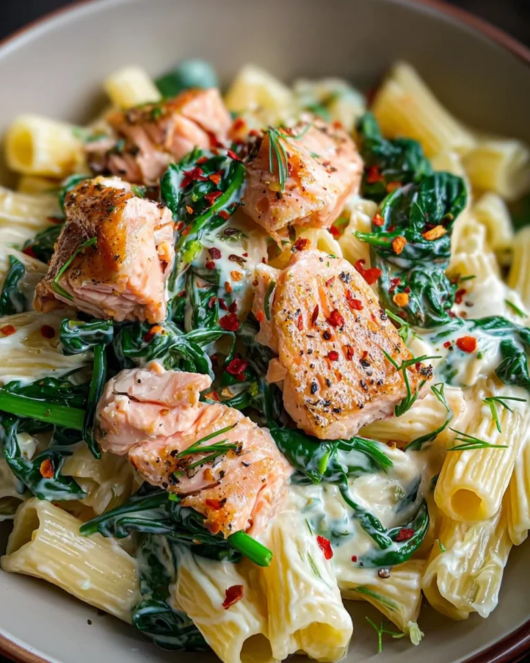 Quick Salmon & Spinach Pasta