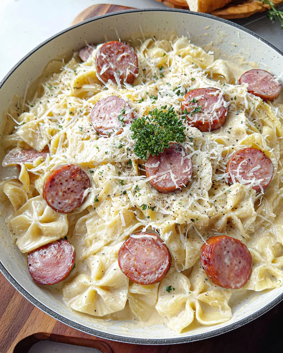 Sausage Alfredo Pasta