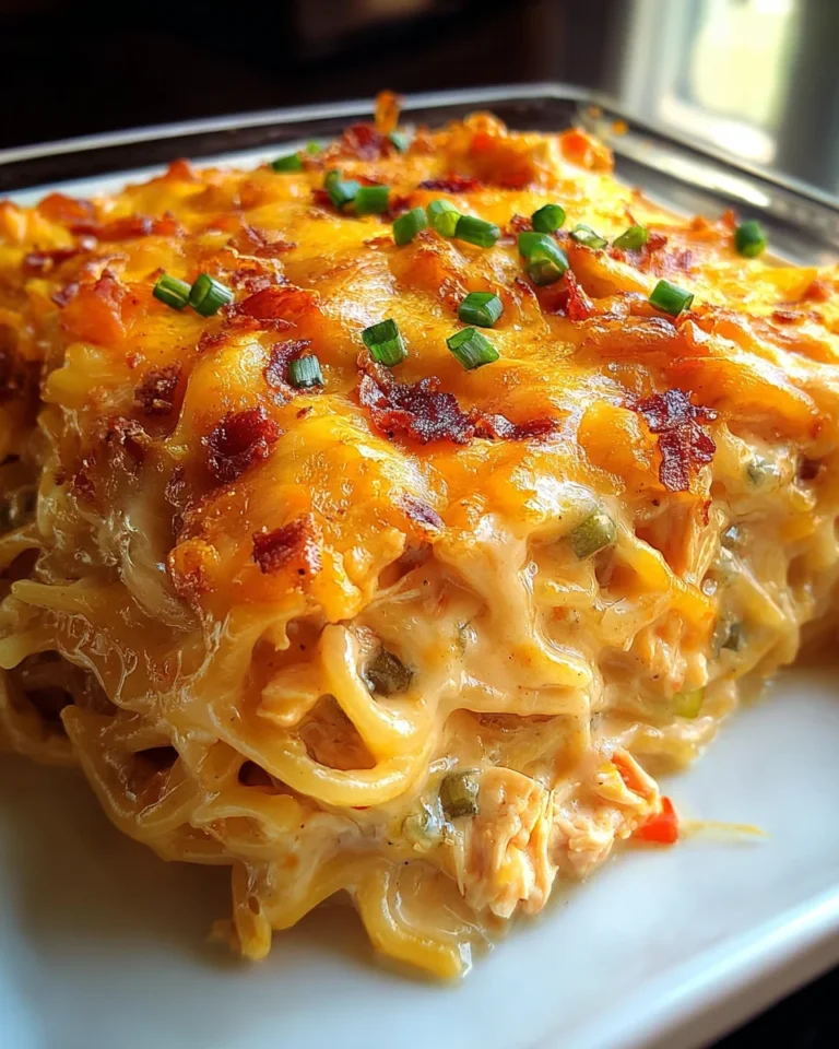 Spicy Southern Cheesy Chicken Spaghetti Casserole