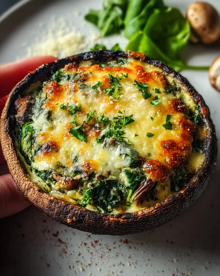 Spinach and Cheese Stuffed Portobello Mushroom 32 Spinach and Cheese Stuffed Portobello Mushroom