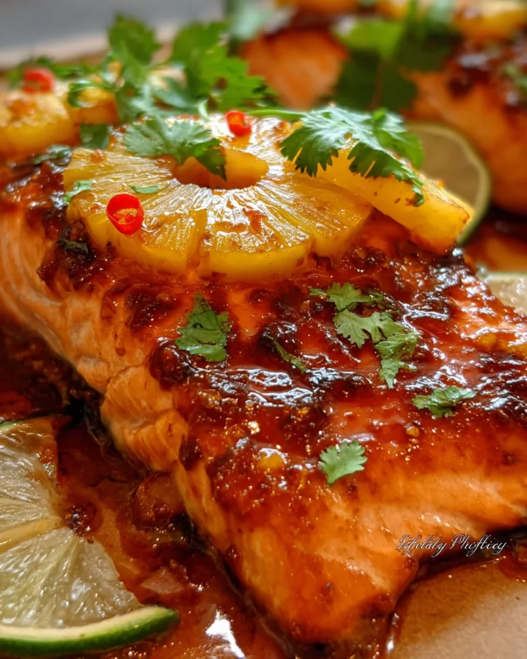 Sweet and Spicy Pineapple Salmon
