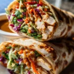 Thai Peanut Chicken Wraps