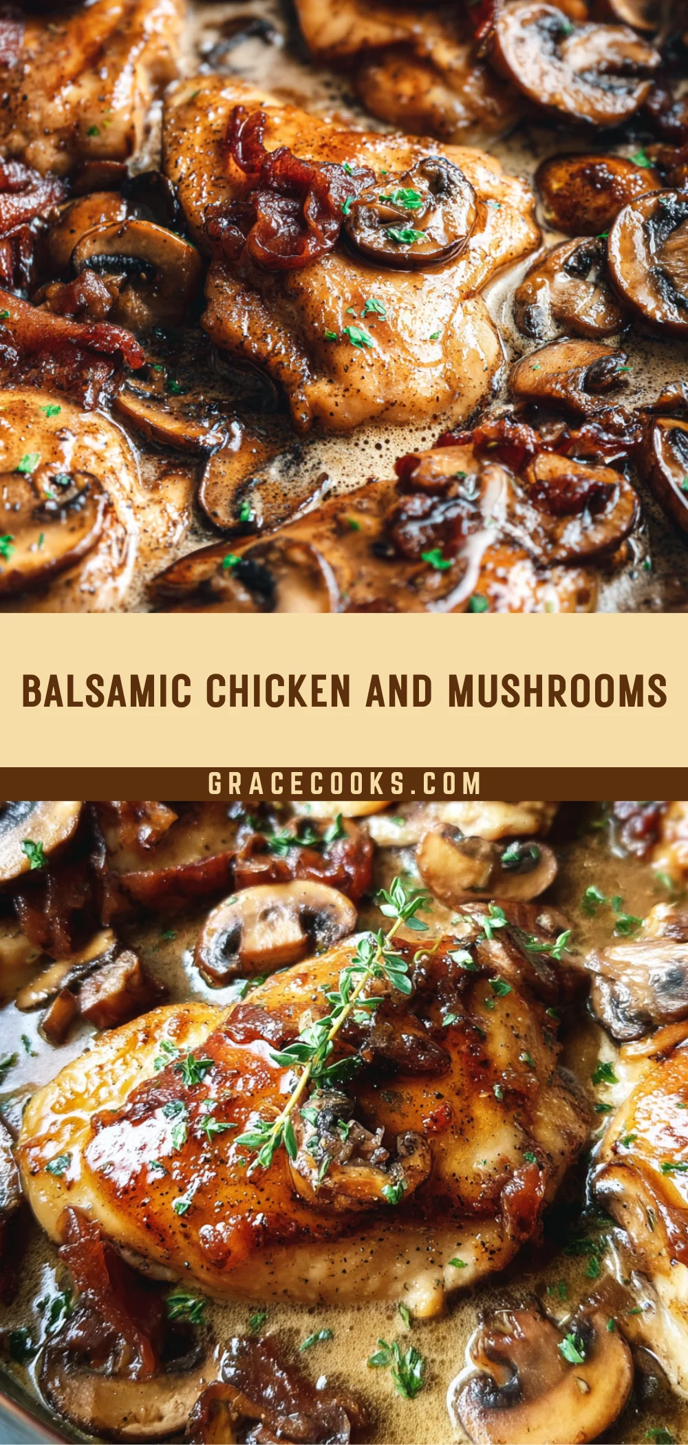 Balsamic Chicken and Mushrooms 20 Pinterest Hidden Image