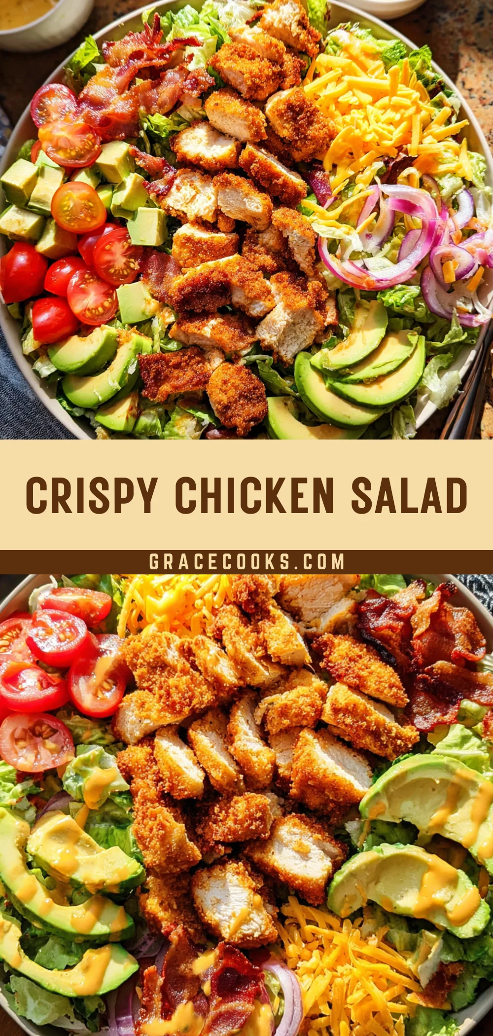 Crispy Chicken Salad 35 Pinterest Hidden Image