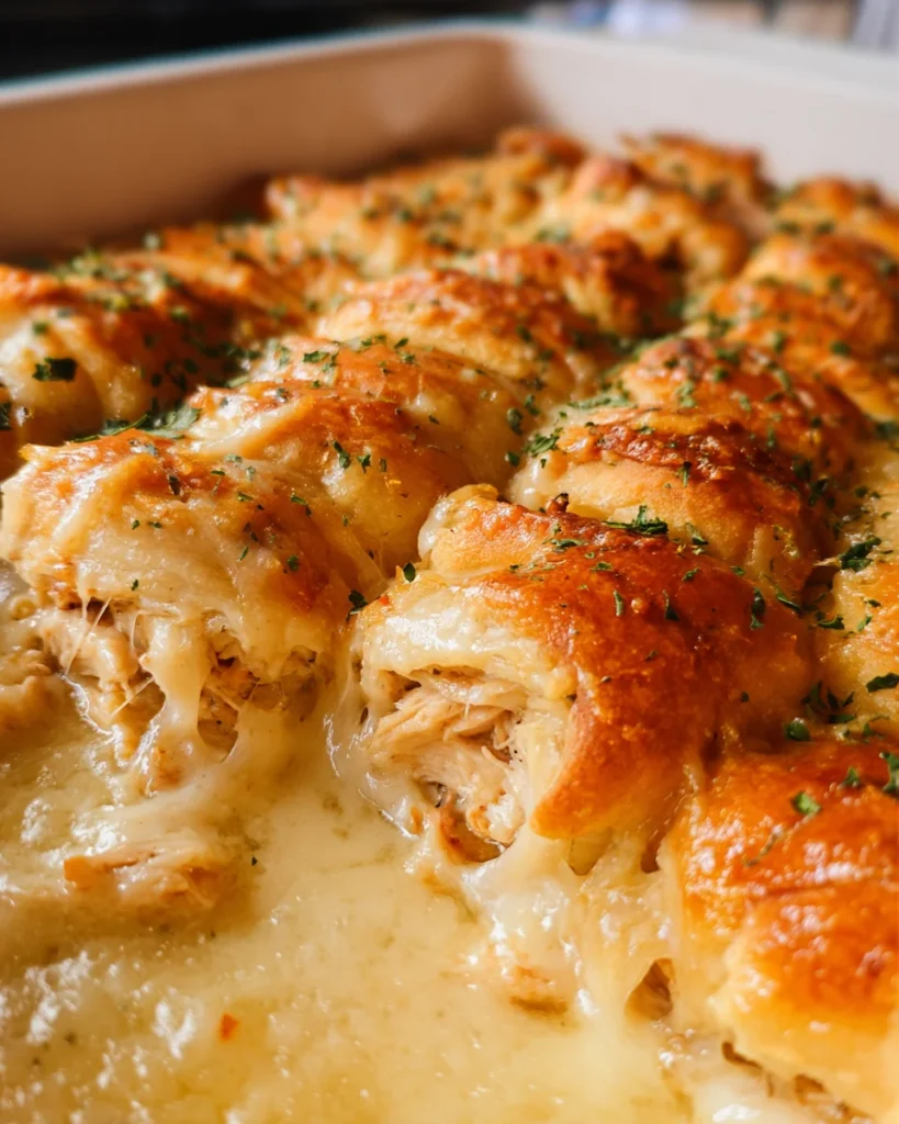 Cheesy Chicken Crescent Roll Bake