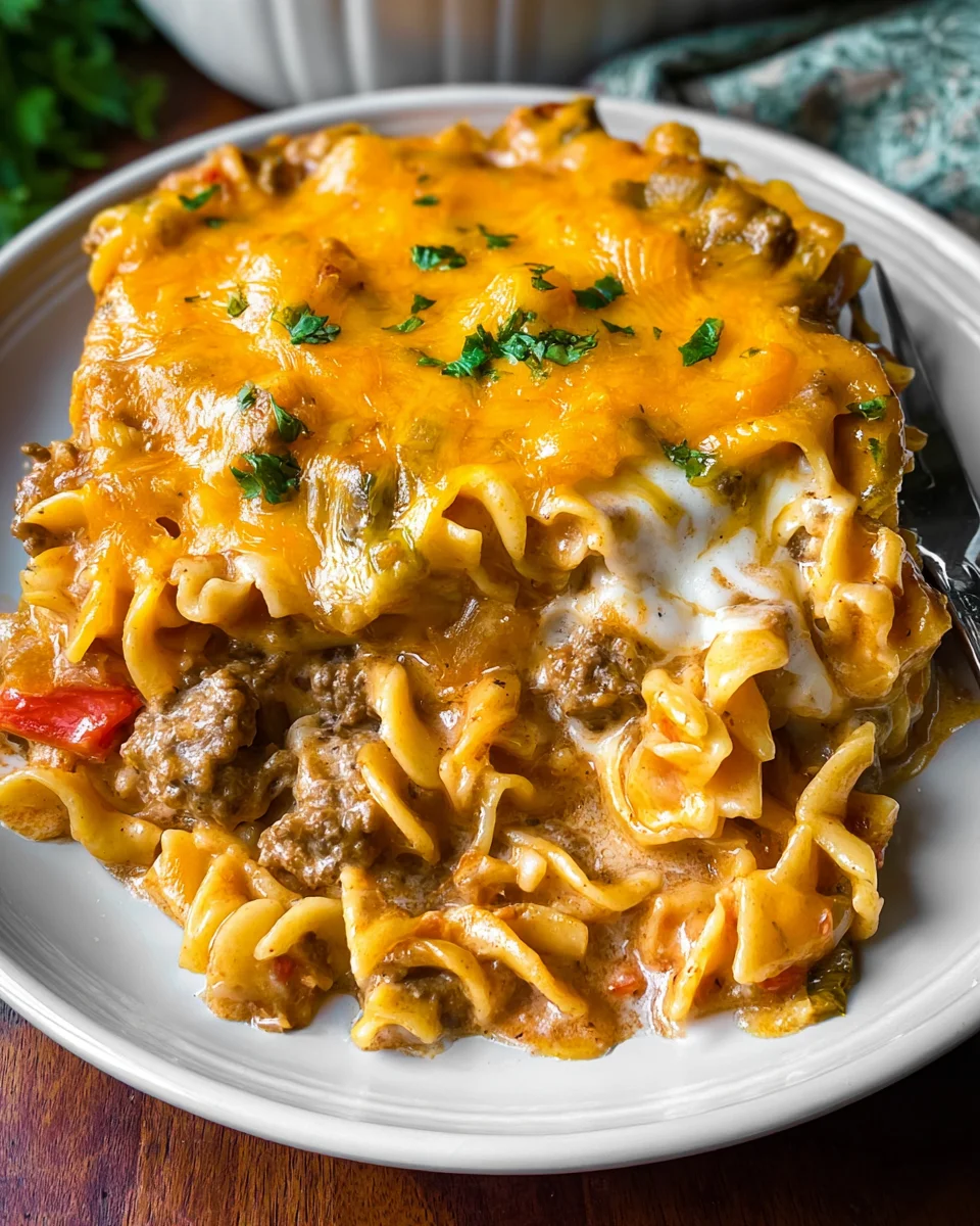 Cheesy Sour Cream Hamburger Hotdish 25 Cheesy