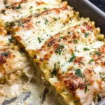 Chicken Alfredo Lasagna Rolls