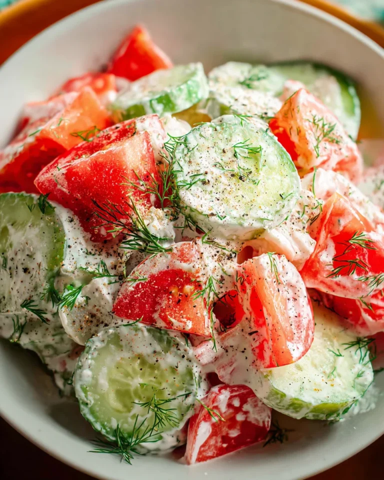 Creamy Cucumber Tomato Salad Recipe
