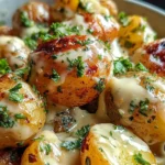 Creamy Garlic Baby Potatoes