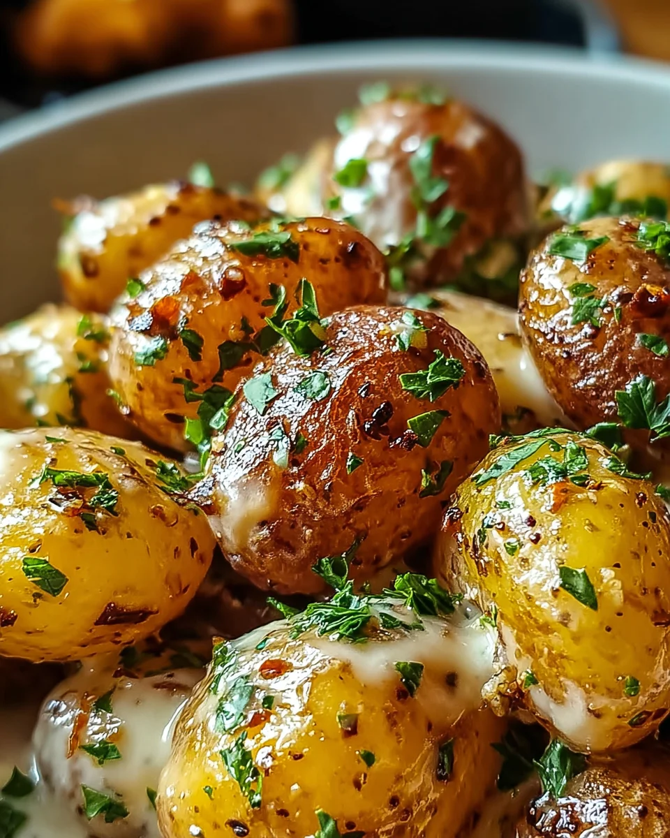 Creamy Garlic Baby Potatoes 21 Creamy