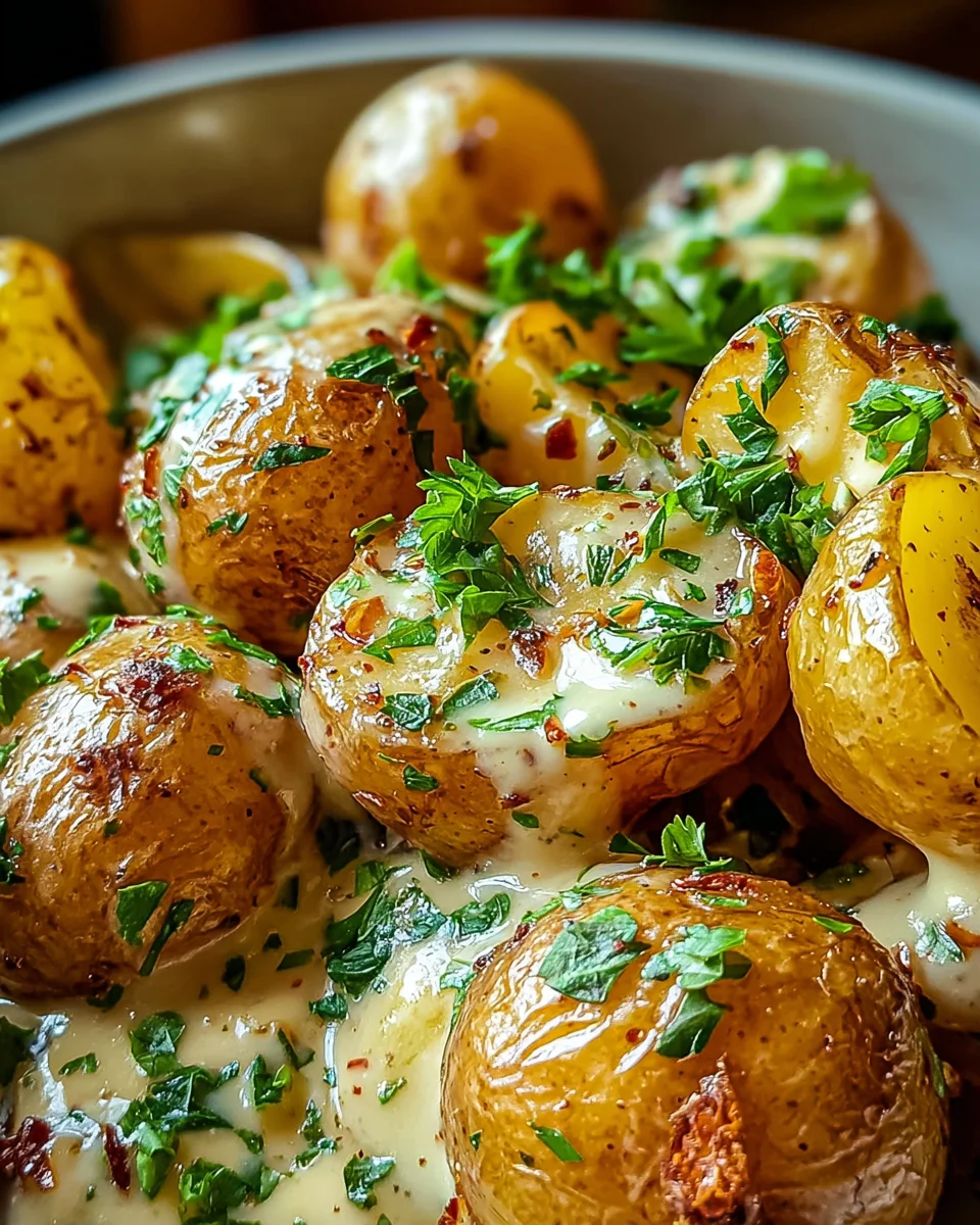 Creamy Garlic Baby Potatoes 22 Creamy