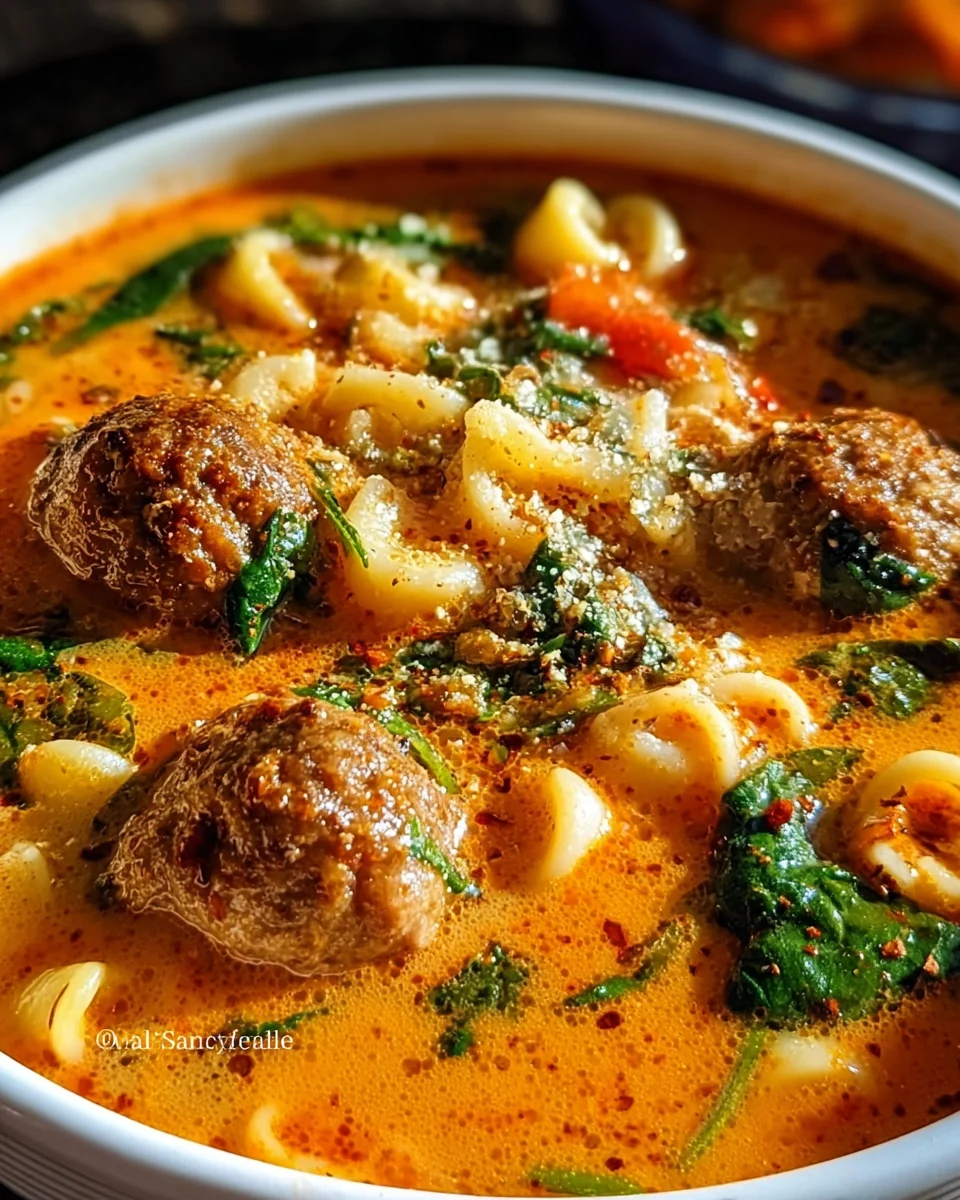 Creamy Italian Meatball Soup