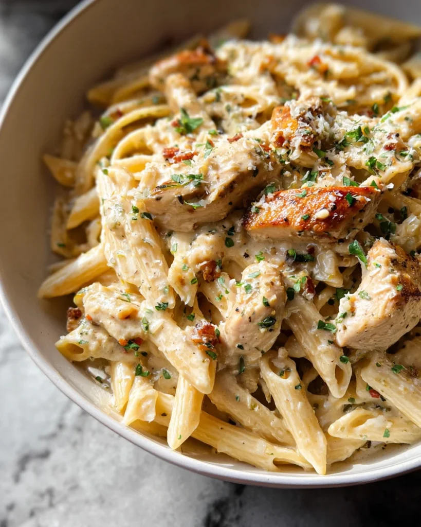 Easy Garlic Chicken Pasta