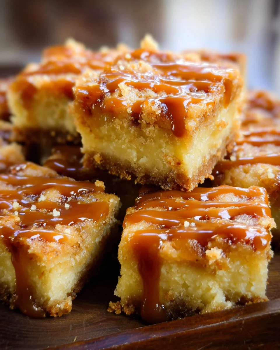 Salted Caramel Gooey Butter Bars