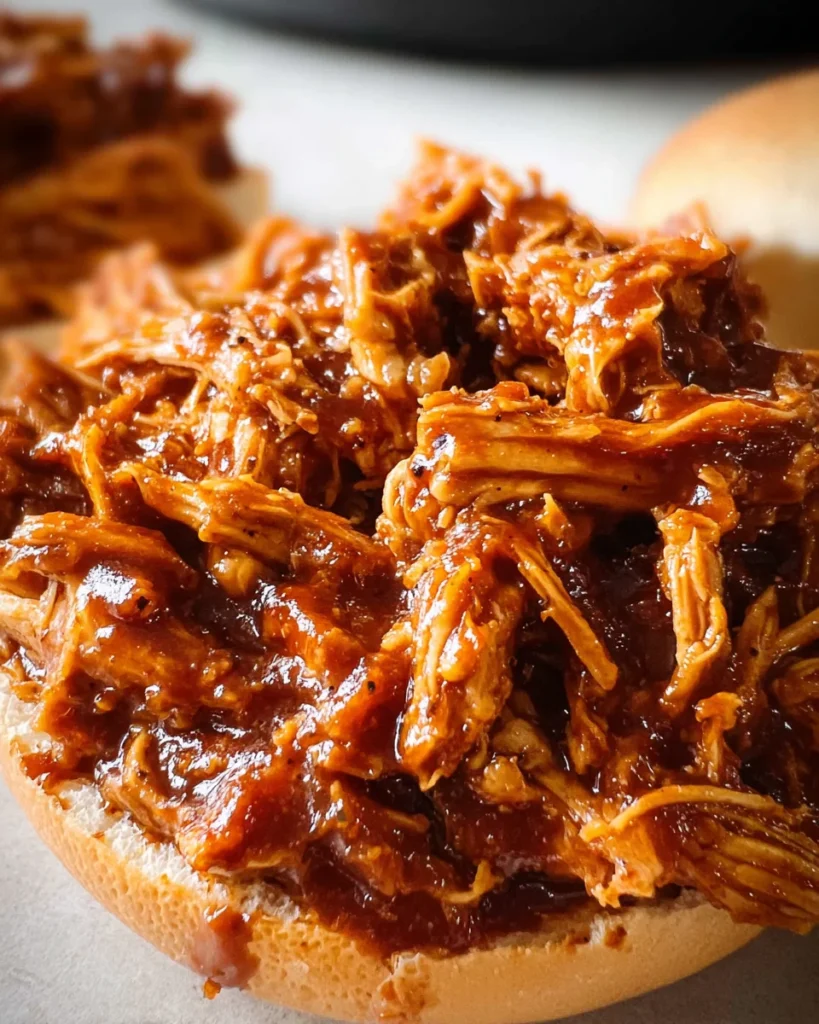 Shredded BBQ Chicken (Crock Pot Recipe)