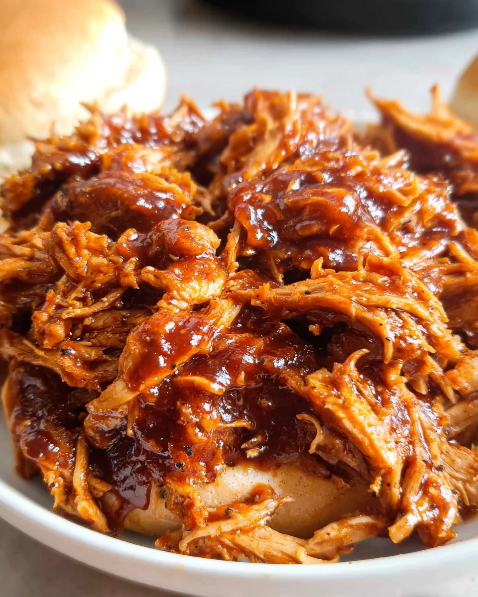 Shredded BBQ Chicken (Crock Pot Recipe) 23 Shredded