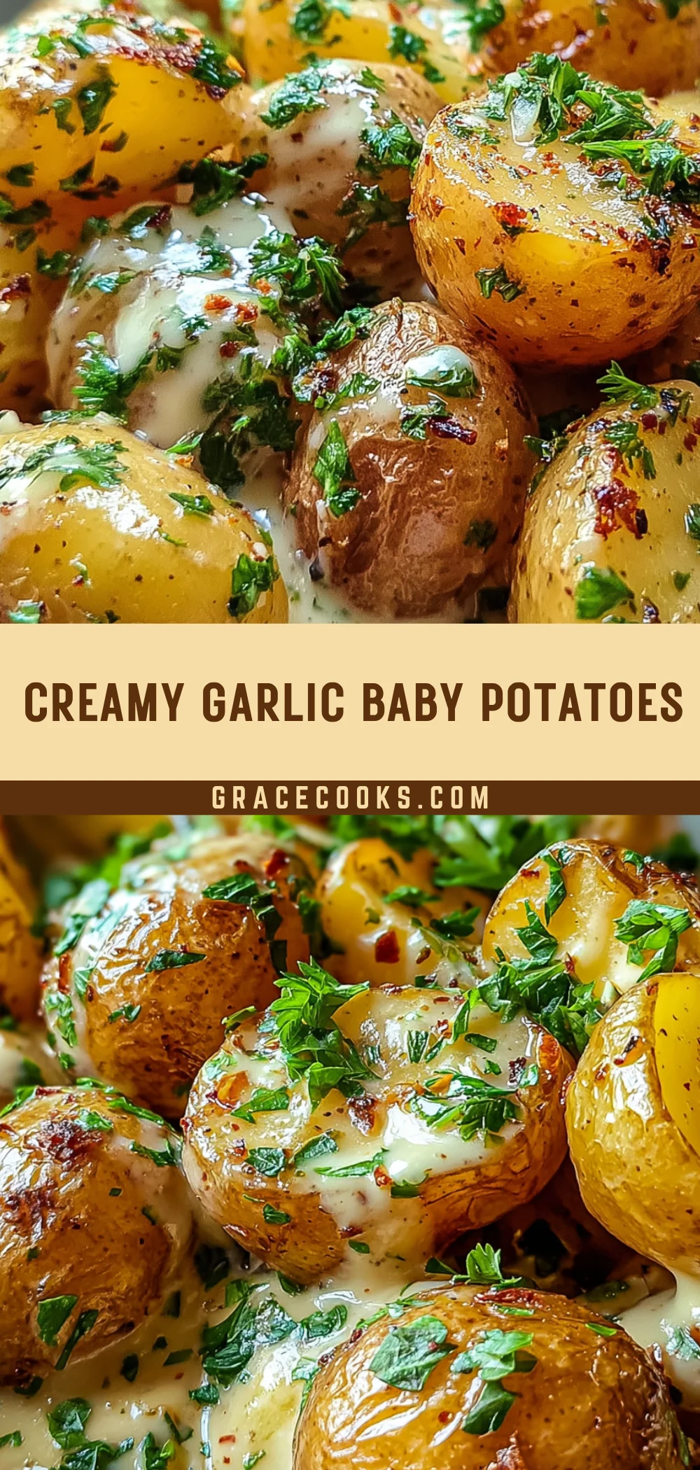 Creamy Garlic Baby Potatoes 19 Pinterest Hidden Image