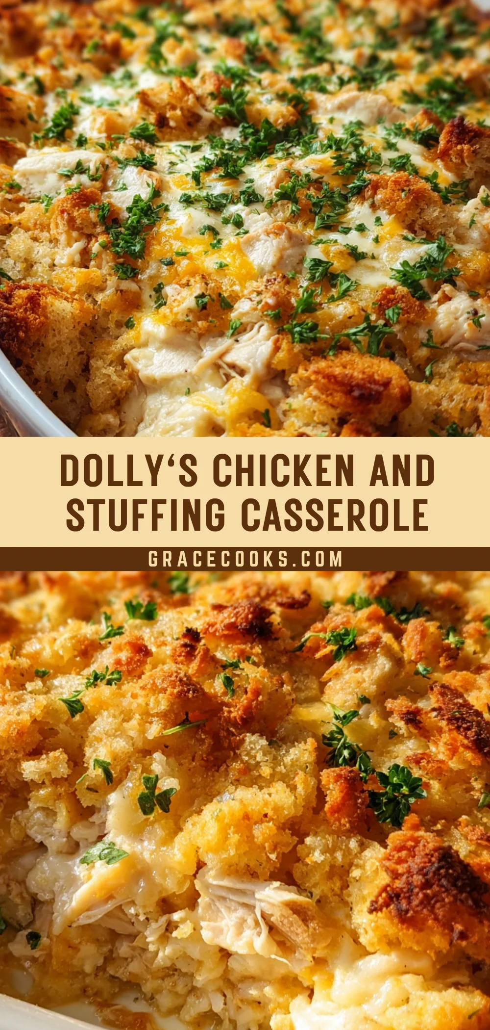 Dolly's Chicken and Stuffing Casserole 20 Pinterest Hidden Image