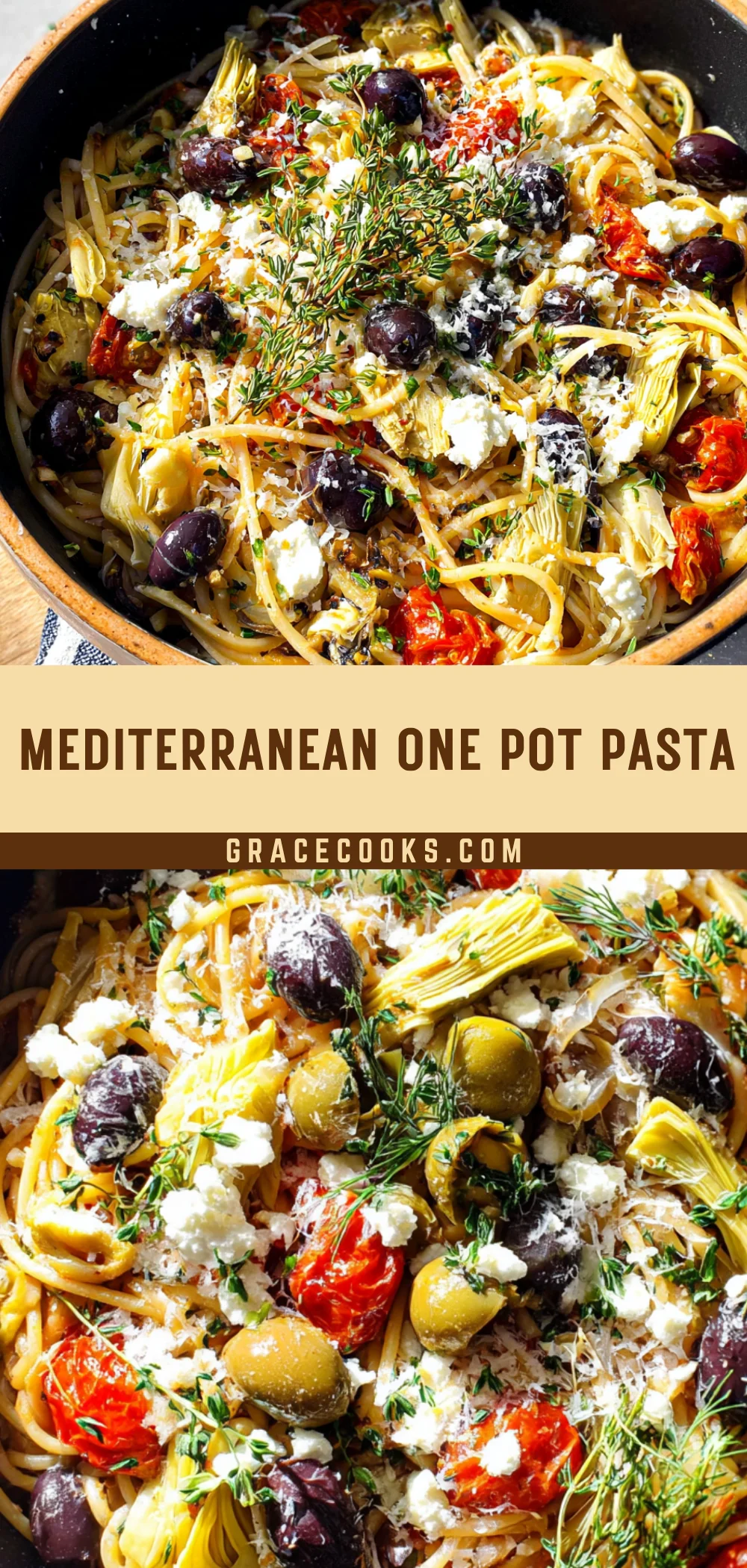 Mediterranean One Pot Pasta 18 Pinterest Hidden Image
