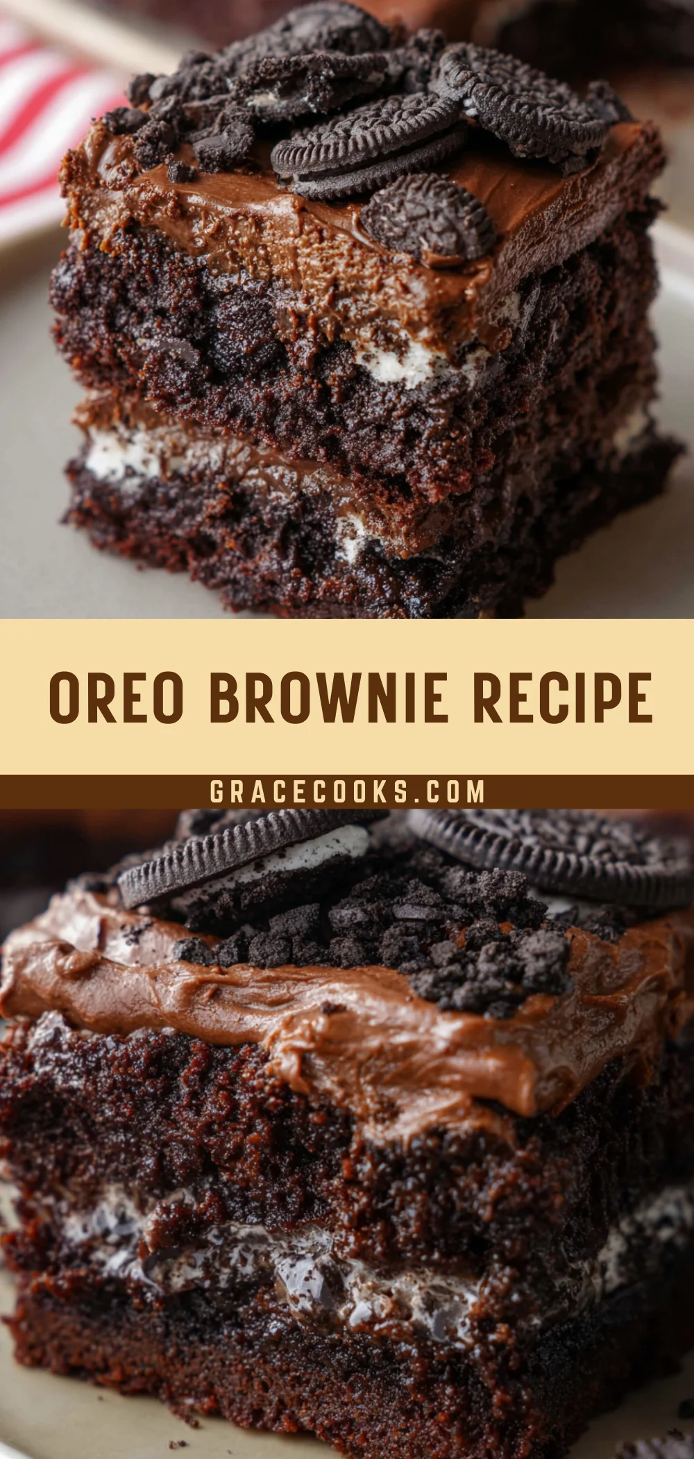 Oreo Brownie Recipe 20 Pinterest Hidden Image