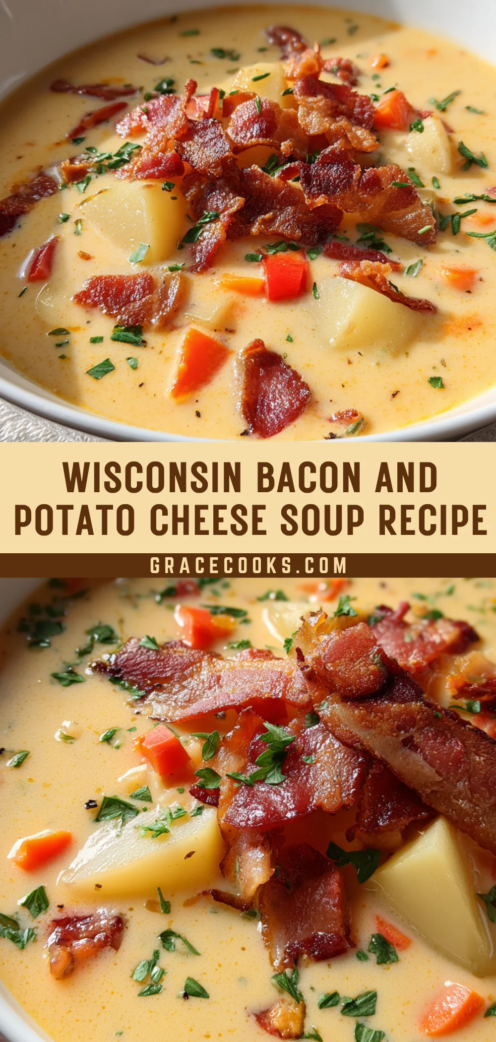 Wisconsin Bacon and Potato Cheese Soup recipe 23 Pinterest Hidden Image